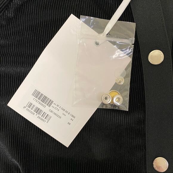 LOVE MOSCHINO Corduroy Bomber Jacket Black 44 - Picture 8 of 10